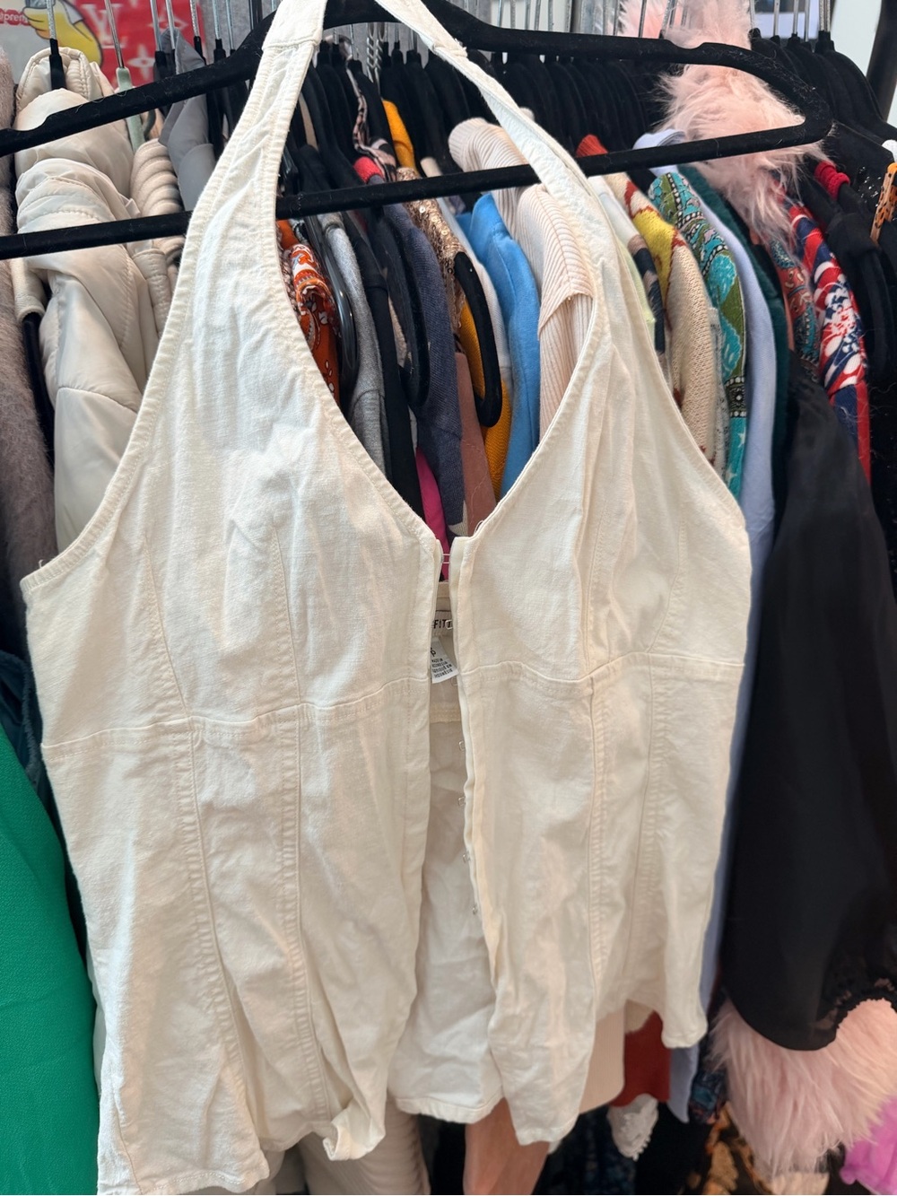 Urban Outfitters Ivory Halter Tank Top
